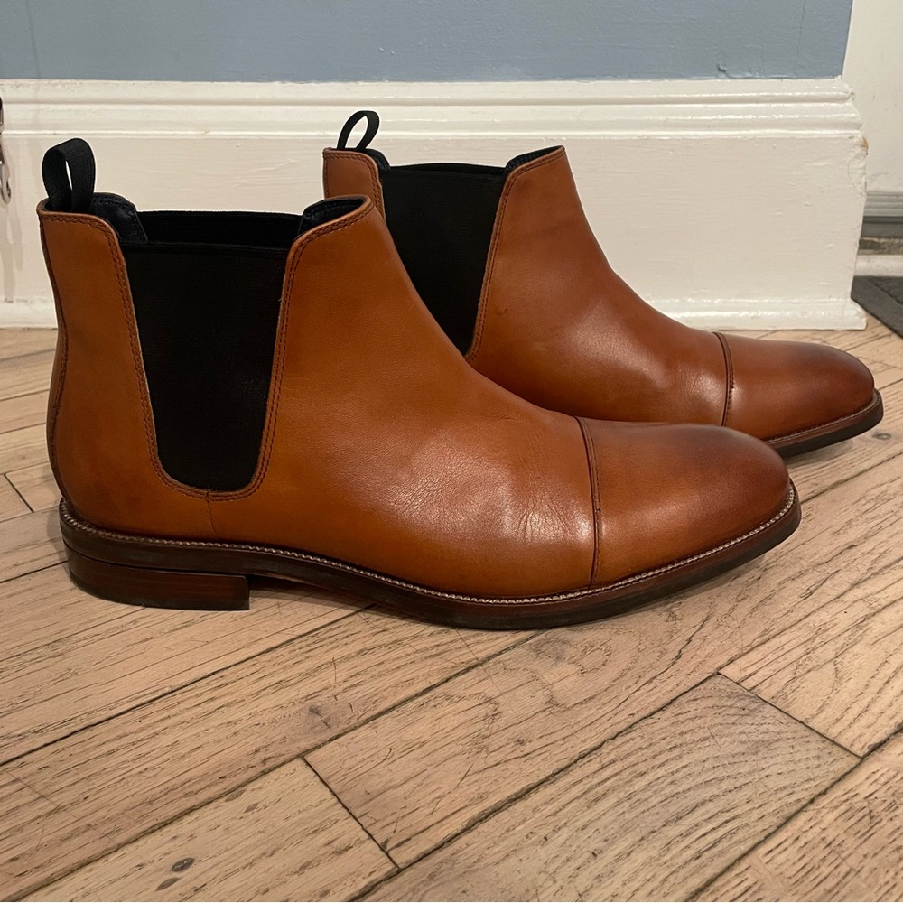 Cole Haan Men's Wagner Grand Chelsea Boots in British Tan leather (size 11)